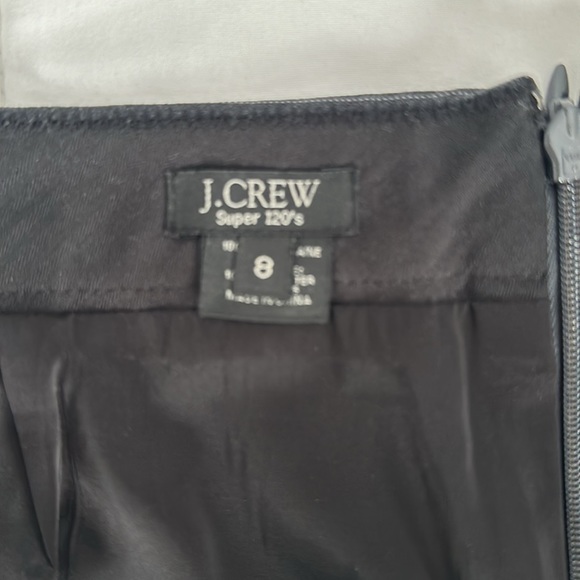 J crew grey super 120’s no 2 pencil skirt - Picture 2 of 3